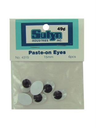 Picture of Large paste-on googly eyes, pack of 6 (Available in a pack of 24)