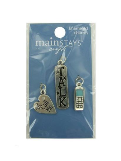 Picture of Cell phone enameled charms (Available in a pack of 24)