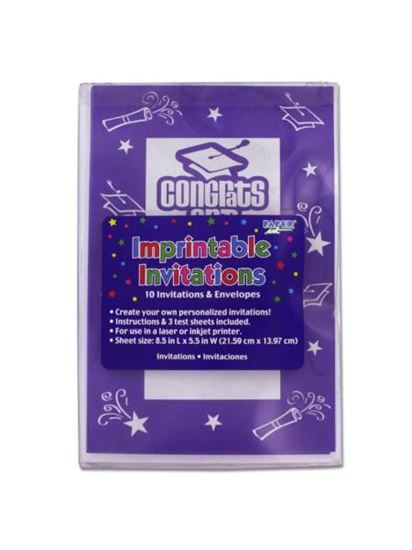 Picture of Congrats Grad imprintable invitations, pack of 10 (Available in a pack of 24)