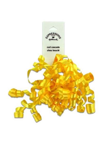 Picture of Yellow mini curl bow (Available in a pack of 36)