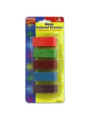 Picture of Neon erasers (Available in a pack of 24)