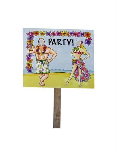 Picture of Beach party double sided photo yard sign (Available in a pack of 18)