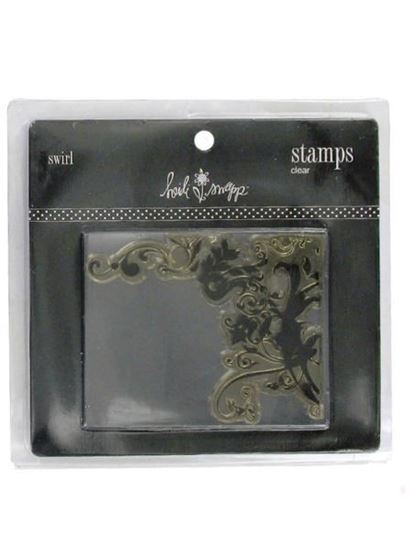 Picture of Clear acrylic stamp, swirl design (Available in a pack of 18)