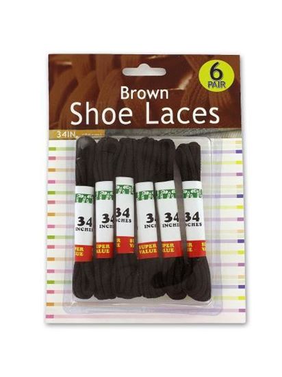 Picture of 6 Pack brown shoe laces (Available in a pack of 24)
