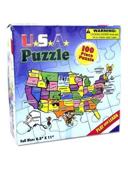 Picture of 100-piece USA puzzle (Available in a pack of 24)