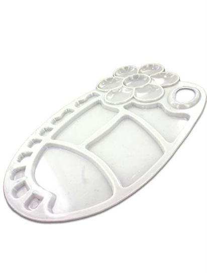 Picture of Flower-design painting tray palette, white (Available in a pack of 24)