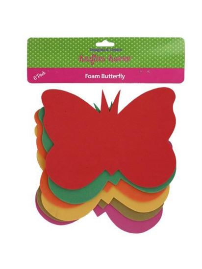 Picture of 6 Pack foam butterfly craft shapes (Available in a pack of 24)