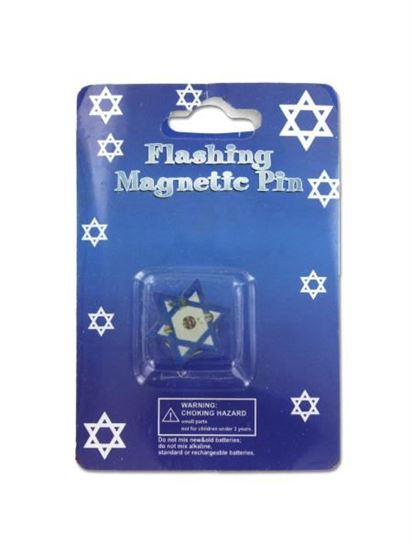 Picture of Flashing Hanukkah pin (Available in a pack of 24)