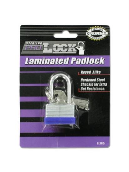 Picture of 30MM laminated padlock with keys (Available in a pack of 24)