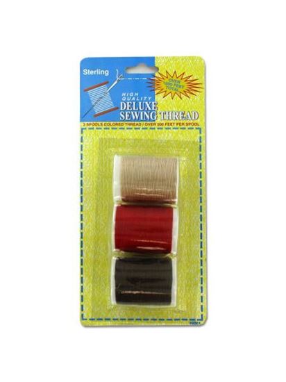Picture of 3 Pack deluxe sewing thread (assorted colors) (Available in a pack of 24)