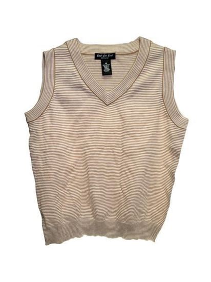 Picture of Brown striped vest assorted sizes (Available in a pack of 18)