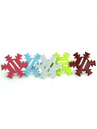 Picture of 48 Winter Wonderland Snowflake Ribbon Brads (Available in a pack of 25)