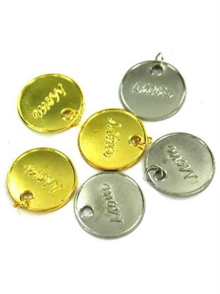 Picture of 36 Gold And Silver Engraved 'Mom' Charms (Available in a pack of 20)