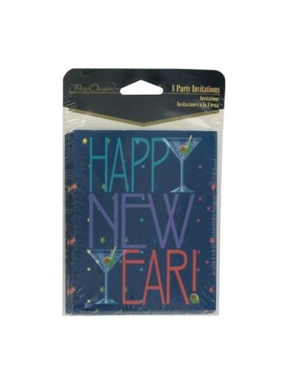 Picture of Happy New Year invitations, pack of 8 (Available in a pack of 24)