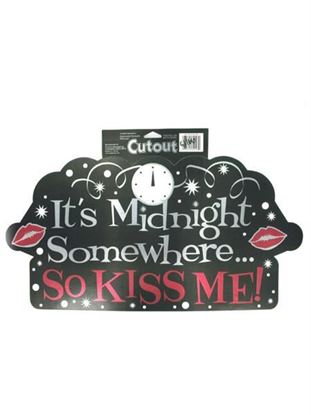 Picture of New Year's 'Kiss Me!' cut-out (Available in a pack of 24)