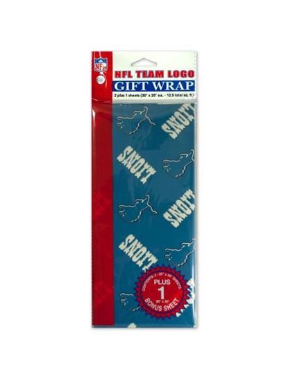 Picture of Detroit Lions team logo flat gift wrap (Available in a pack of 24)