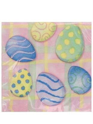 Picture of Easter egg napkins- 20 in a pack (Available in a pack of 20)
