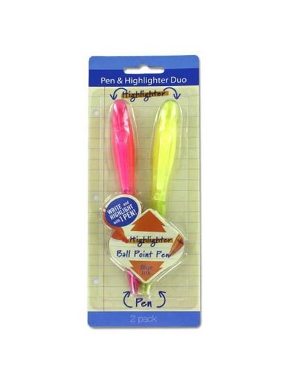 Picture of Pen and highlighter duo, pack of 2 (Available in a pack of 24)