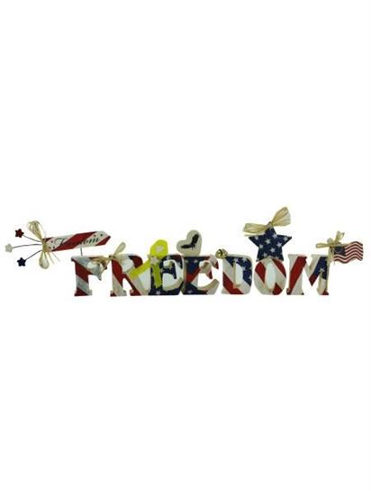 Picture of Unfinished Wooden 'FREEDOM' Craft Kit (Available in a pack of 8)