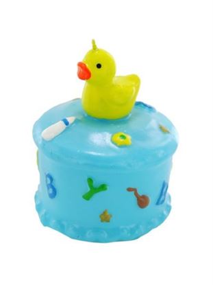 Picture of 3inch x 3inch blue baby duck box candle (Available in a pack of 24)