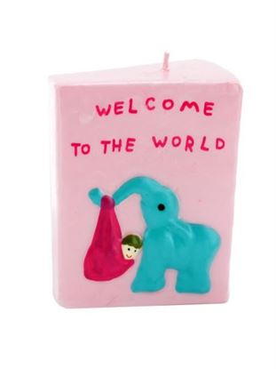 Picture of 3.5inch x 2.5inch pink elephant with baby (Available in a pack of 24)