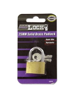 Picture of 25MM Solid brass padlock (Available in a pack of 24)