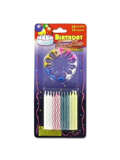 Picture of Birthday candles with holders (Available in a pack of 24)