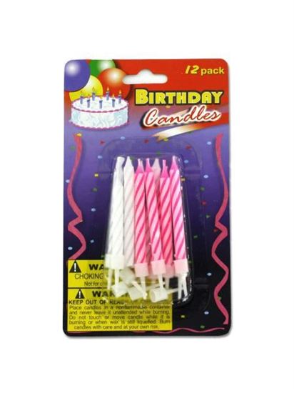 Picture of Birthday candles with plastic stands (Available in a pack of 24)