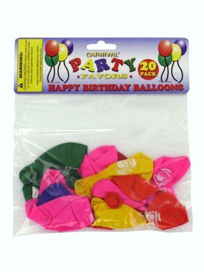 Picture of Happy birthday balloons (Available in a pack of 24)