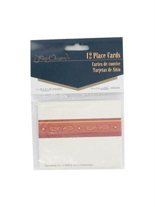 Picture of Caribbean Paisley place cards, pack of 12 (Available in a pack of 24)