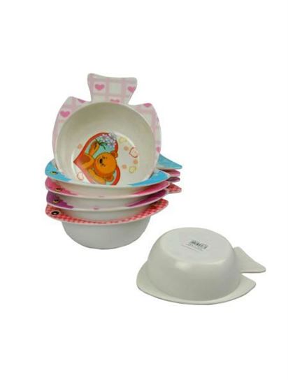 Picture of Melamine assorted bright kid's bowls (Available in a pack of 24)