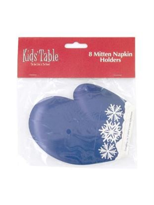 Picture of Holiday Fun kid's mitten napkin holders, pack of 8 (Available in a pack of 24)