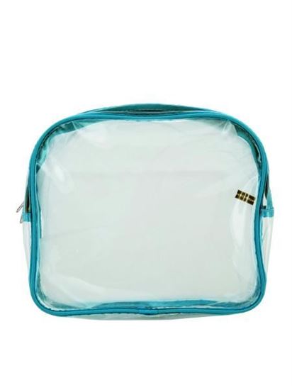Picture of Blue trim cosmetic bag (Available in a pack of 25)