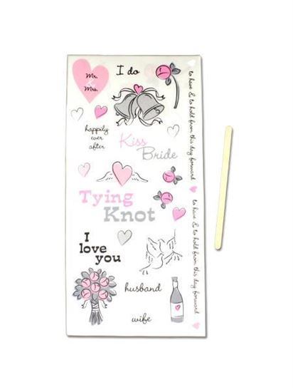 Picture of Wedding scrapbook rub-on embellishments (Available in a pack of 25)