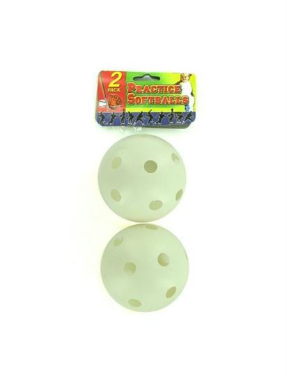 Picture of 2 pack plastic practice softball (Available in a pack of 24)