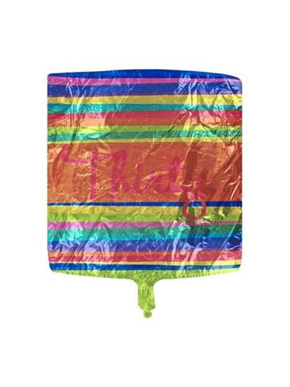 Picture of Large 'thirty' mylar birthday balloon (Available in a pack of 24)