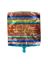 Picture of Fifty striped balloon, square (Available in a pack of 24)