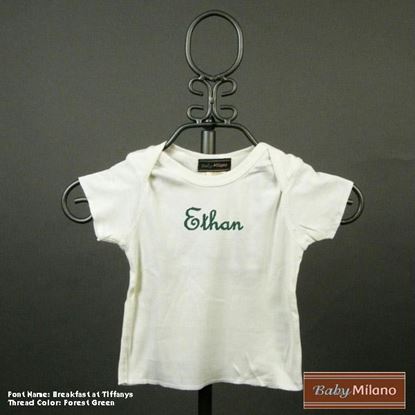 Picture of Personalized Organic Baby Shirt with Name by Baby Milano