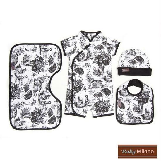 Picture of Black Toile Gift Set - 4 pc
