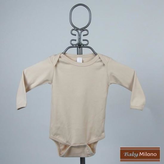 Picture of Tan Baby Onesie - Long Sleeve by Baby Milano