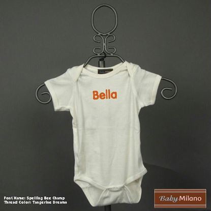 Picture of Personalized Organic Baby Onesie with Name by Baby Milano