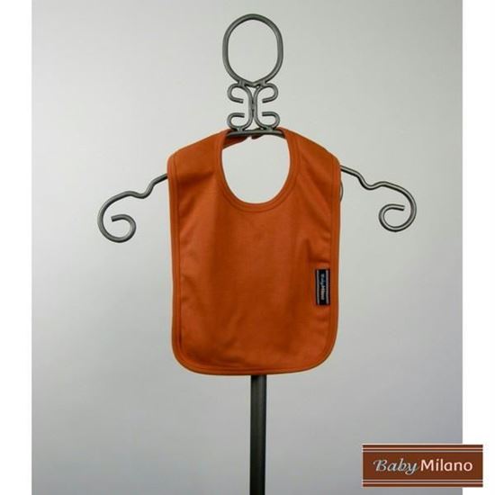 Picture of Burnt Orange Baby Bib by Baby Milano