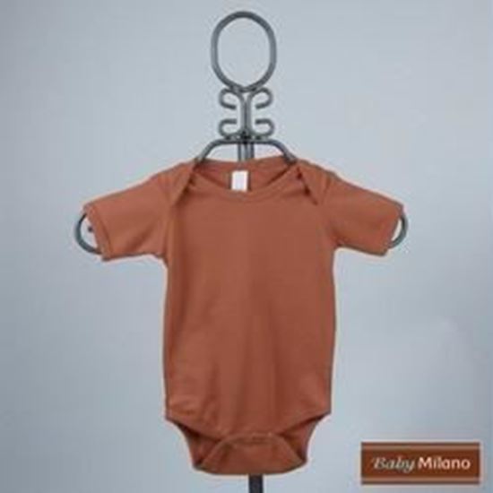 Picture of Burnt Orange Baby Onesie - Short Sleeve by Baby Milano