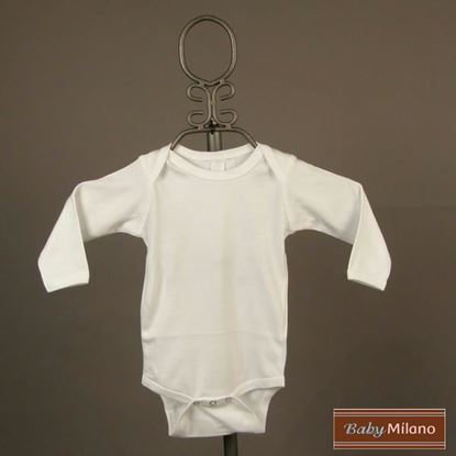 Picture of White Baby Onesie - Long Sleeve by Baby Milano