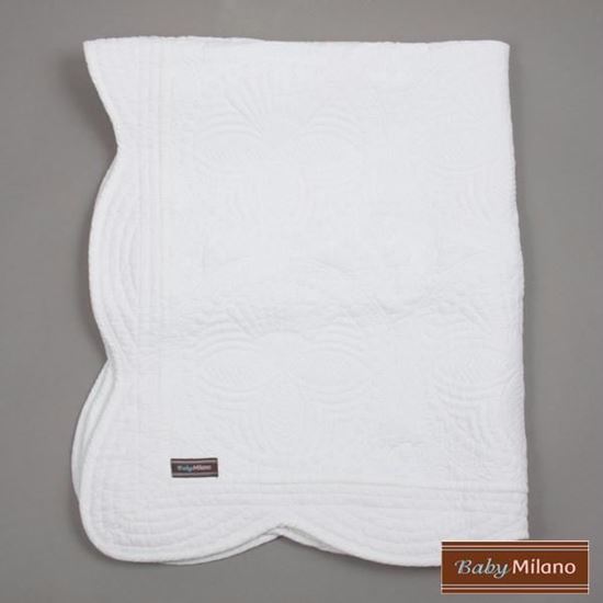 Picture of White Baby Quilt by Baby Milano