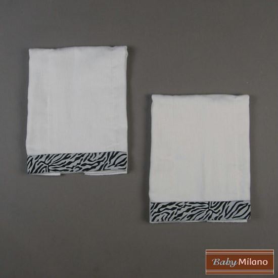Picture of Baby Burp Cloths 2- Pack Zebra Print
