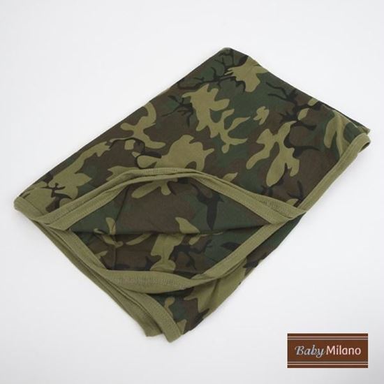 Picture of Baby Receiving Blanket by Baby Milano- Green Camo