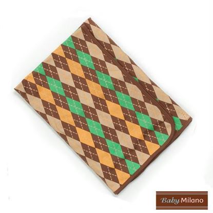 Picture of Argyle Baby Blanket - Brown