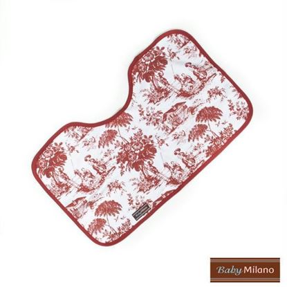 Picture of Baby Burp Cloth - Burgundy Toile