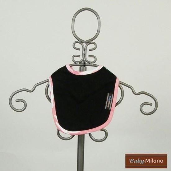 Picture of Black Bib with Pink Camo Trim by Baby Milano